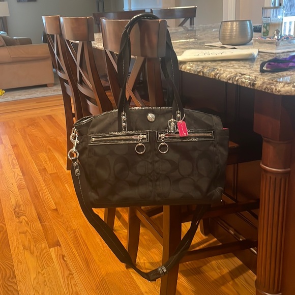 Coach black brief case! Perfect condition!  Perfect for a diaper bag. - Picture 1 of 5